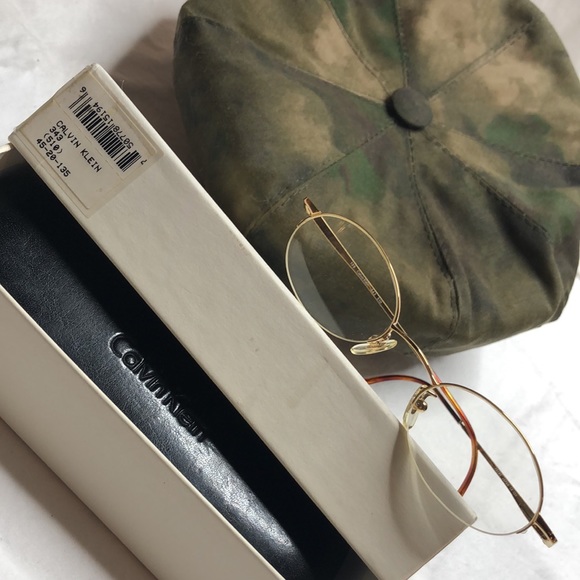 Vintage Calvin Klein Eye Glasses Half-Rimless, Goldtone Oval Half Frame, 343 510 - Picture 14 of 16